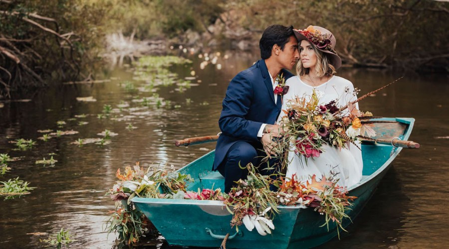 Floral-Filled Geometric Thanksgiving Wedding Inspiration