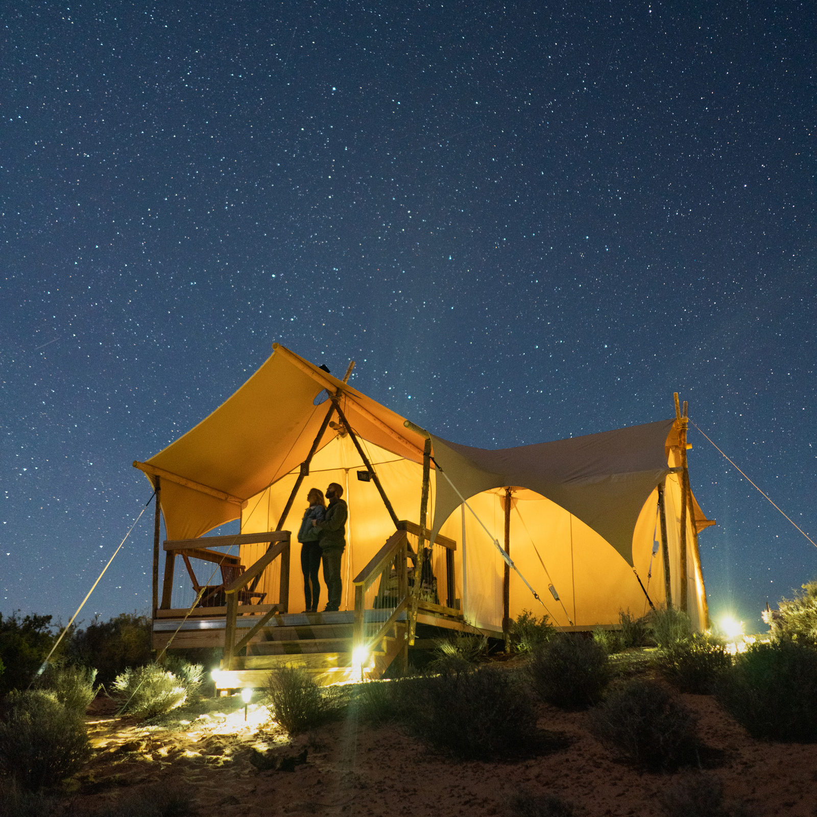 Under a canvas at Lake Powell