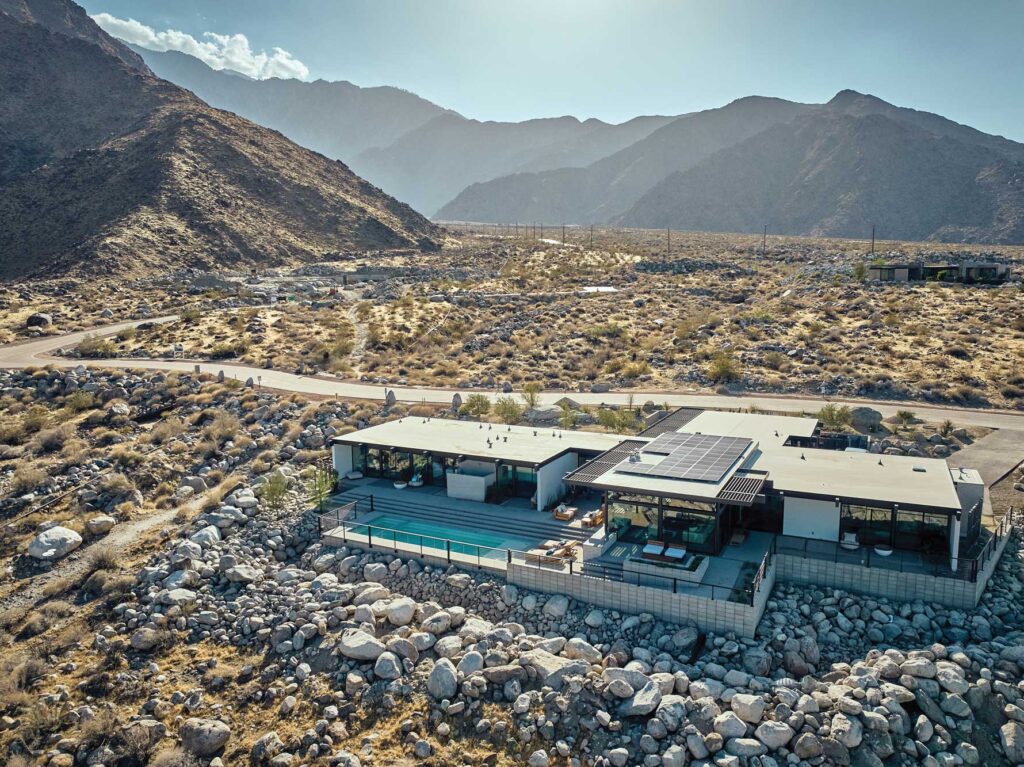 Idea House Palm Springs Drone View