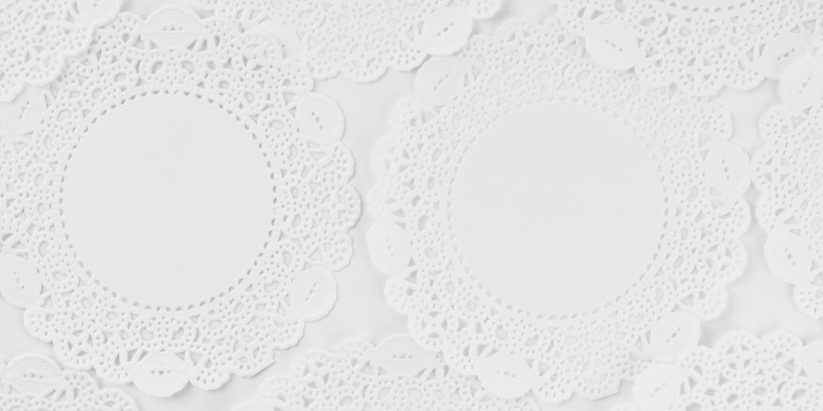 White lace doilies