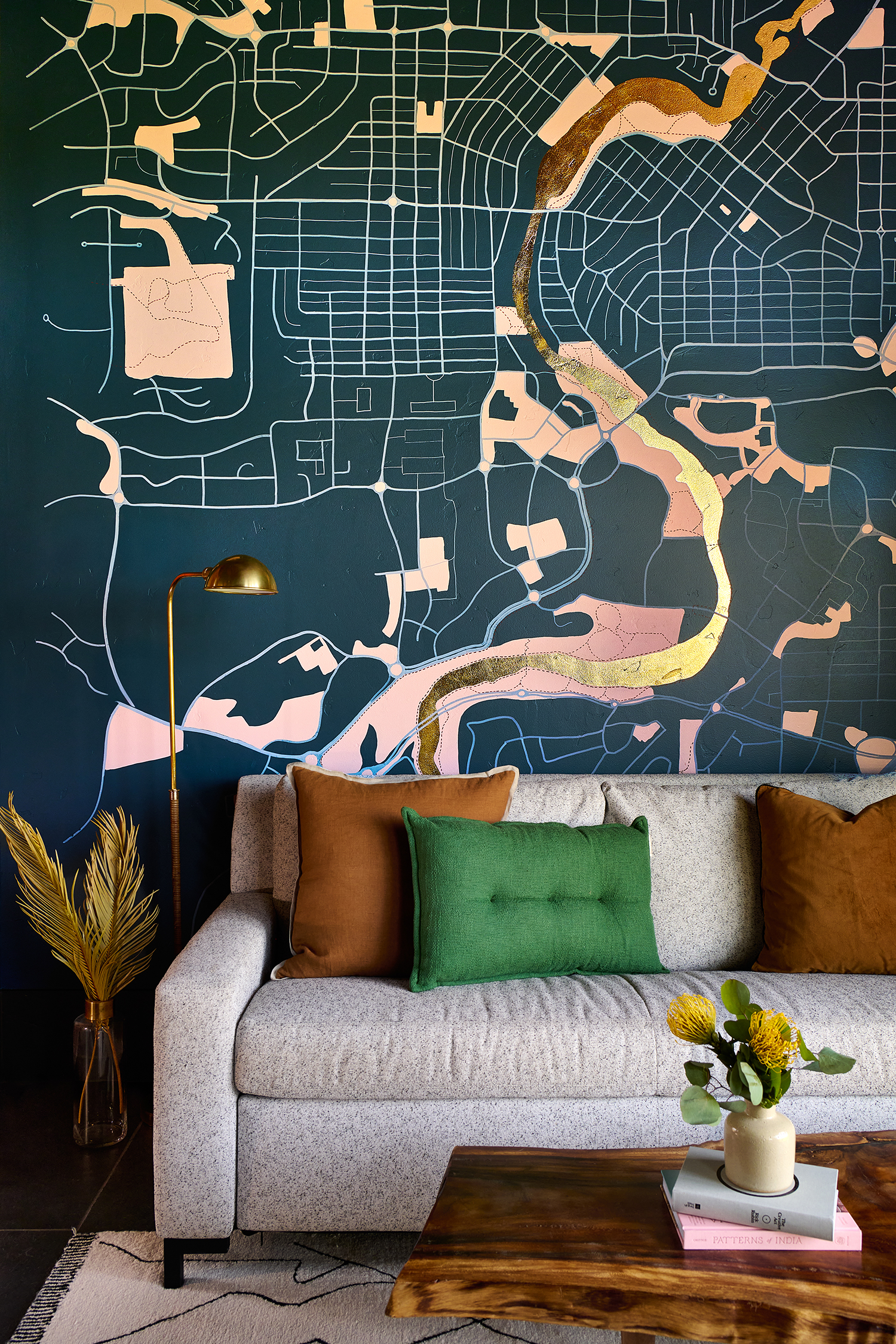 Map Wall Bend Oregon House by Tricorn Black