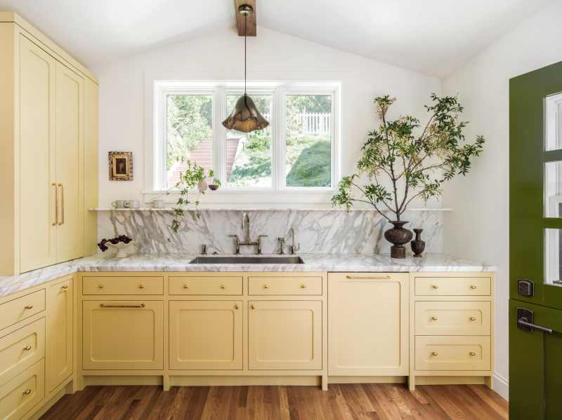 Banner Day Interiors – Butter Yellow Berkeley Kitchen