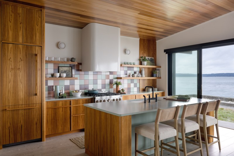 Midcentury Beach Cabin Kitchen