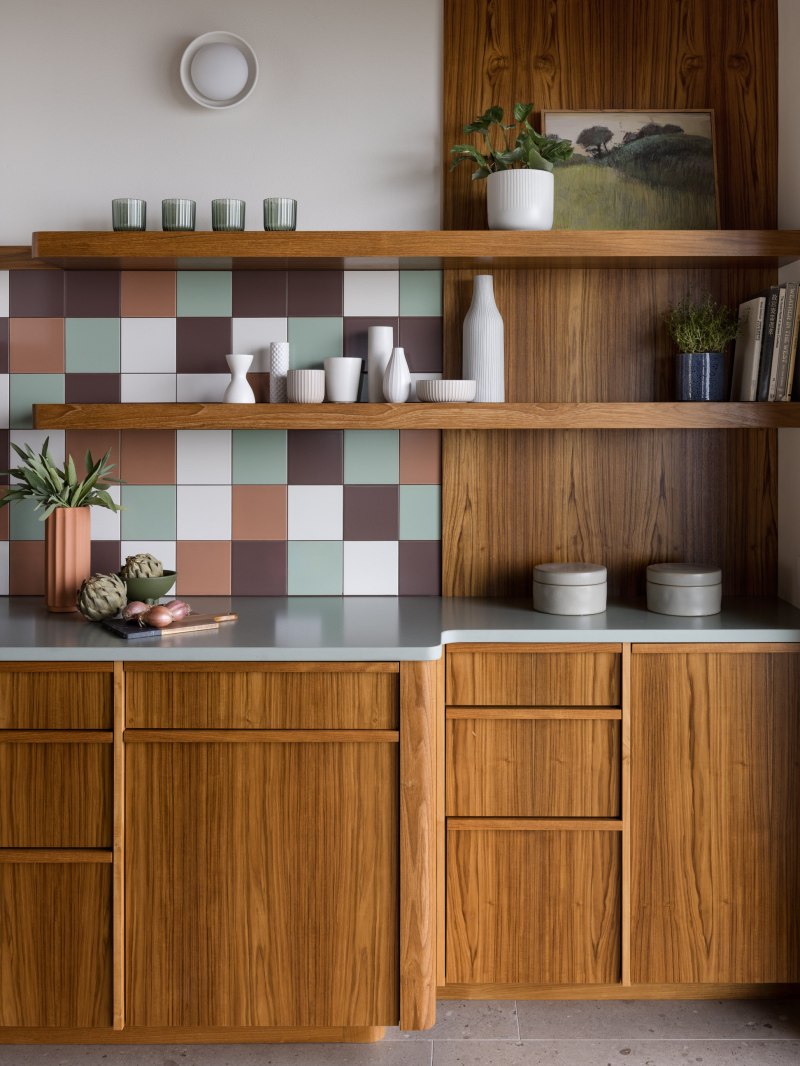 Midcentury Beach Cabin Kitchen