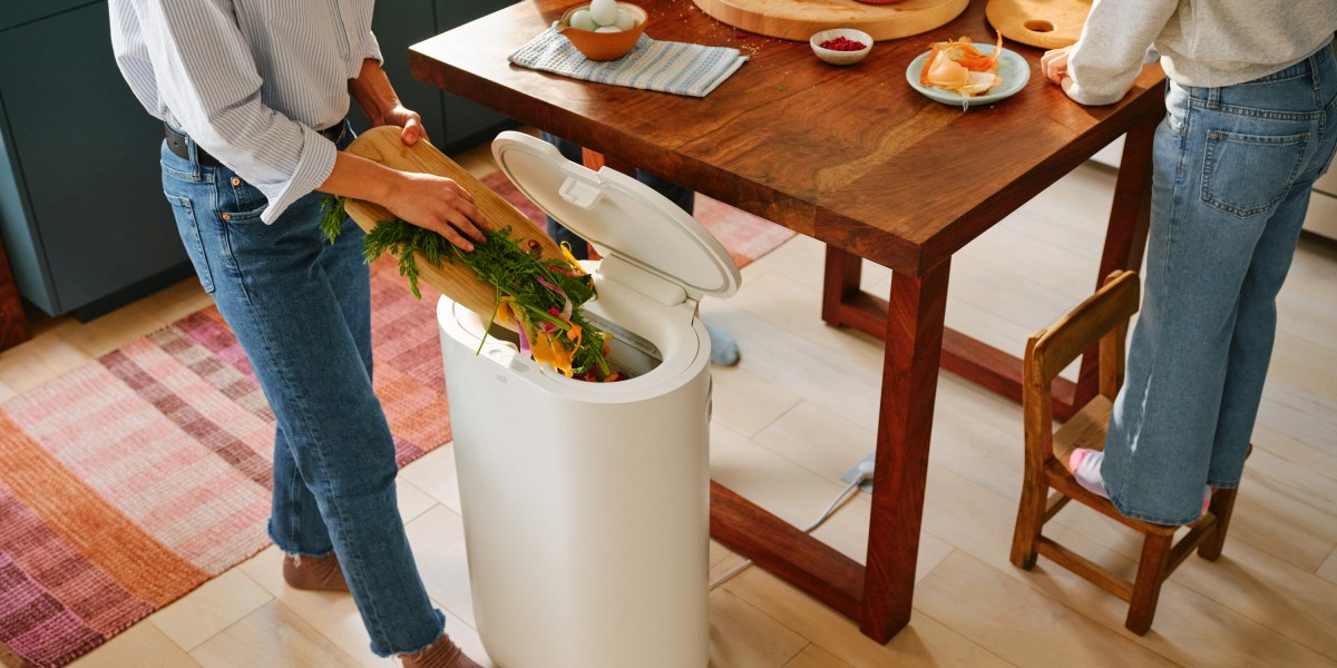 Mill Food Recycler Loading Food Scraps Lifestyle
