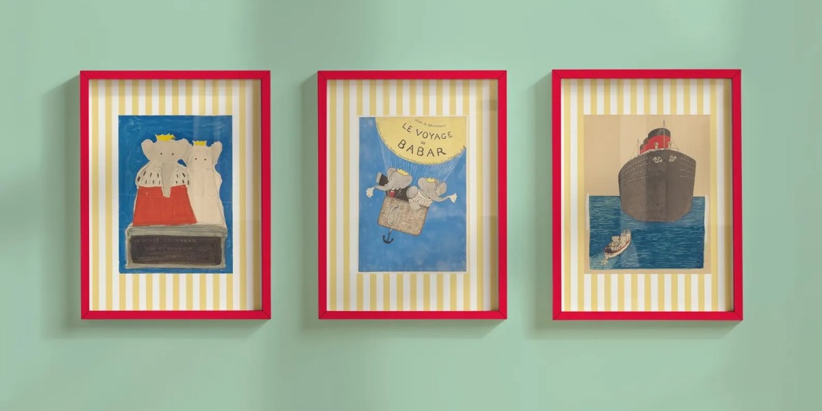Babar-themed nursery prints