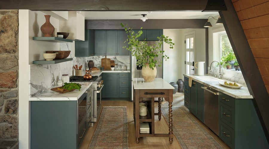 An A-Frame Kitchen Goes from Cramped and Outdated to Roomy and Timeless