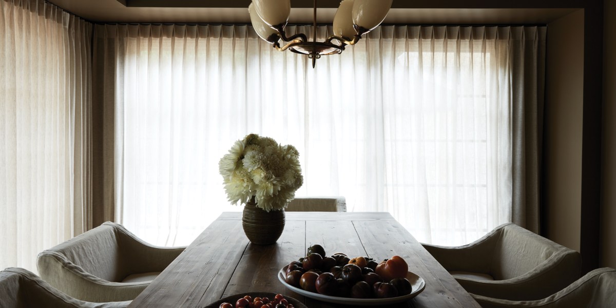 Dining Room with Floral Arrangement