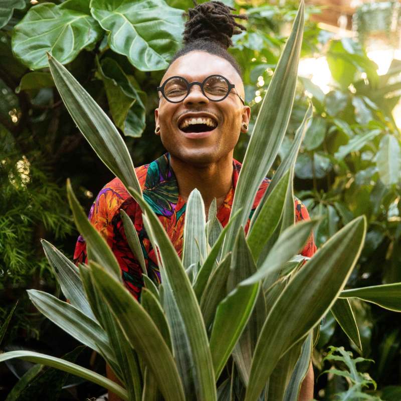 Christopher Griffin with Snake Plant
