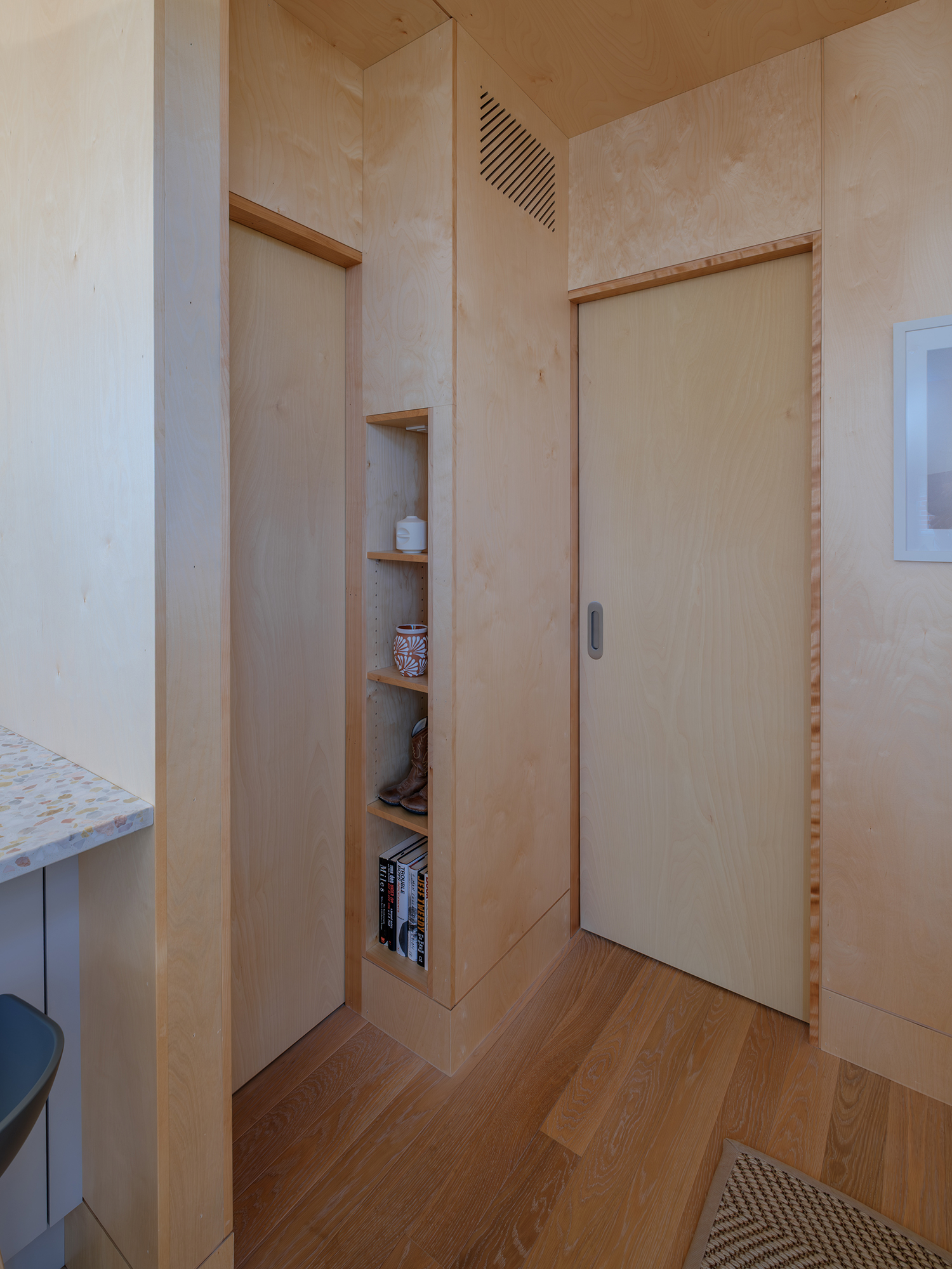 Pocket Doors in ADU by Flower Architecture