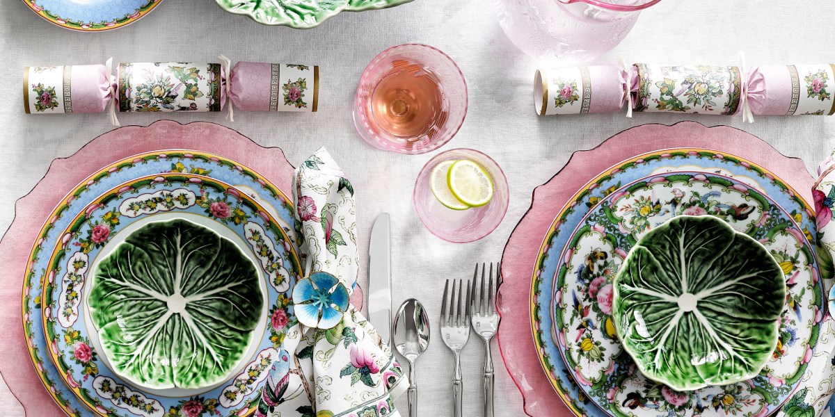 Bordallo Pinheiro Cabbage Serve Bowl Tablescape