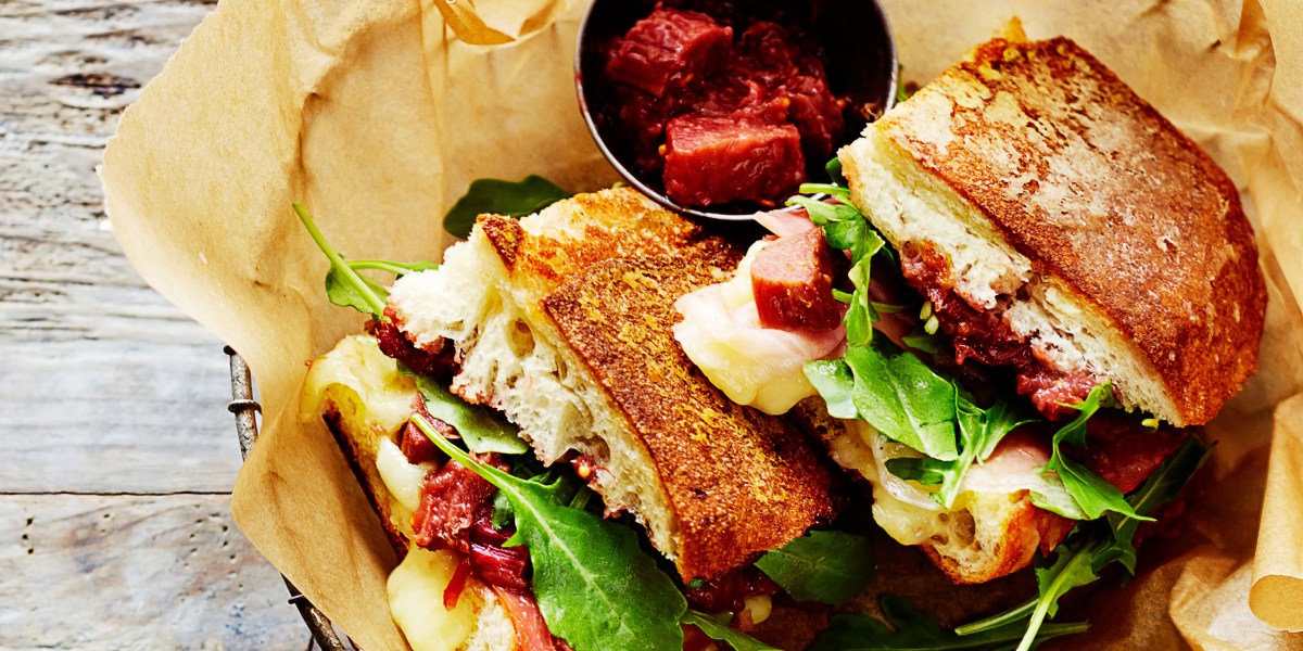 Prosciutto Panini with Rhubarb Relish