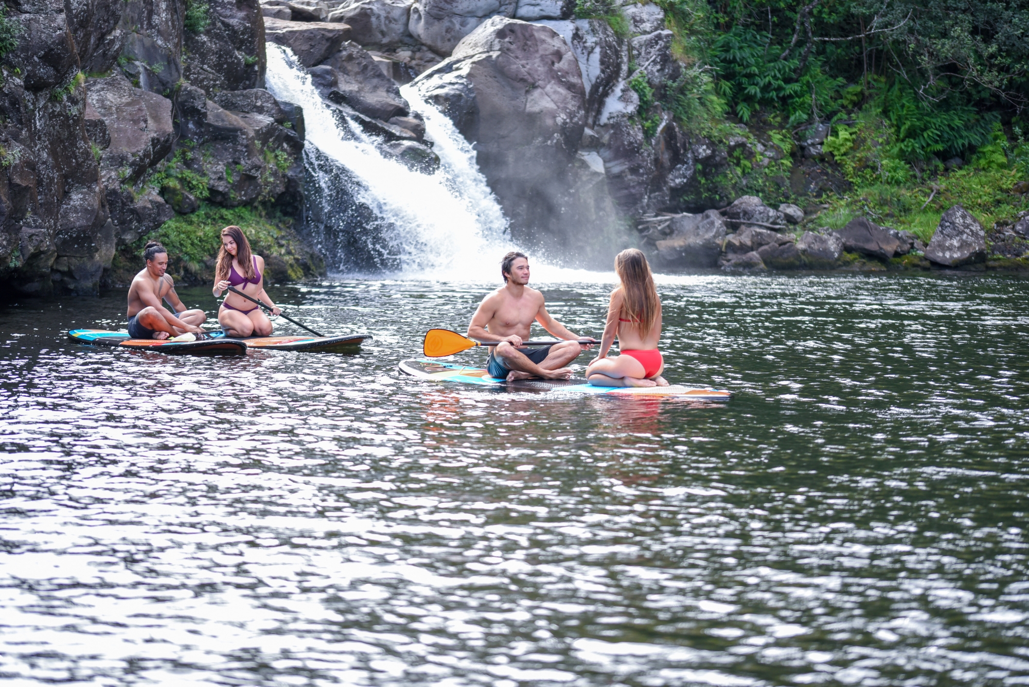 romantic-swim-at-a-private-waterfall