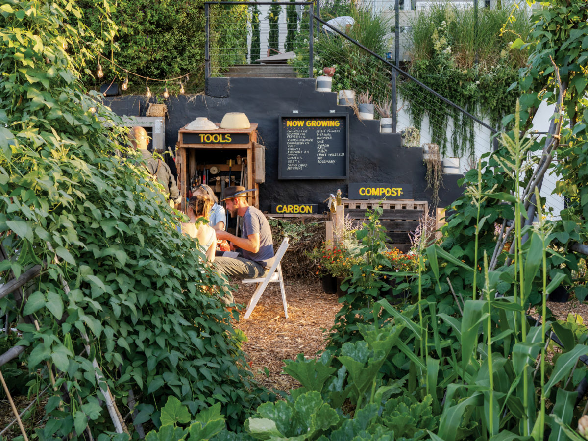 Garden area at Little City Farm LA