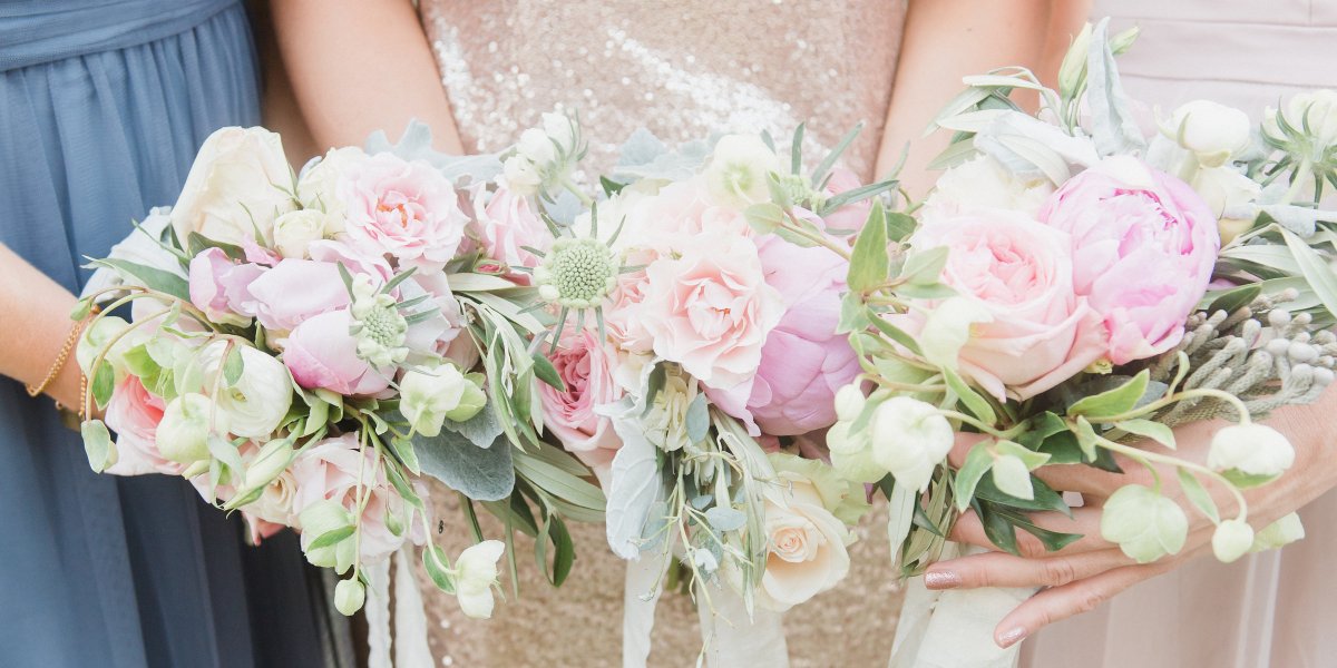 Soft Pink, White, and Gray