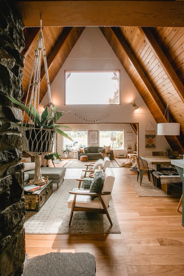 Red A-Frame Airbnb
