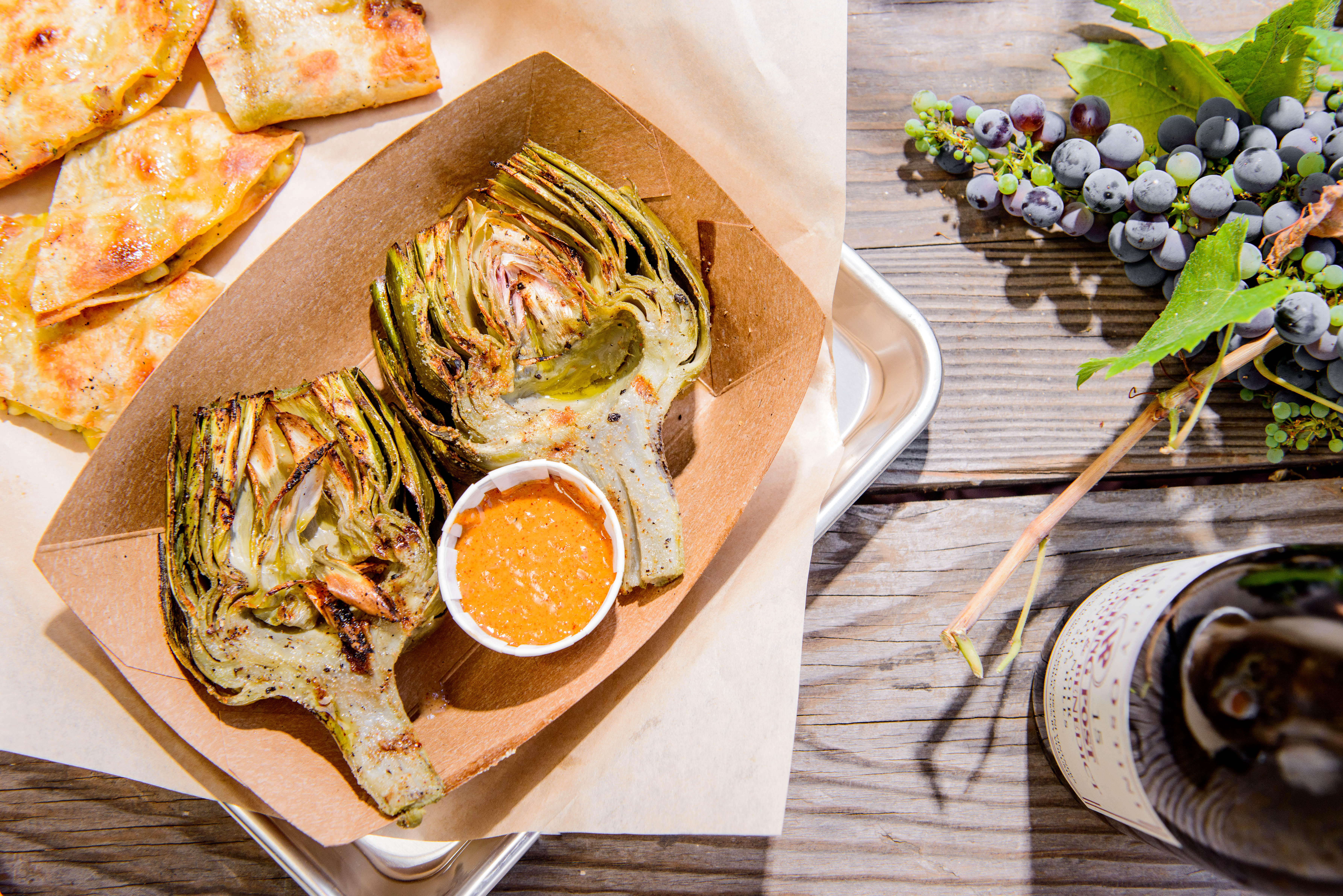 artichoke-and-quesadillas