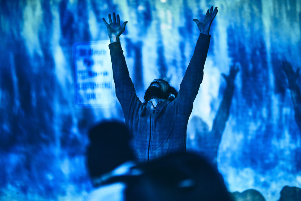 Water Projections on Man