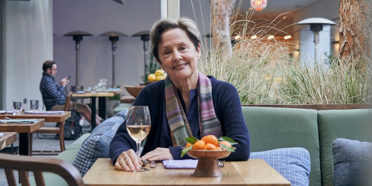 Alice Waters at Lulu restaurant