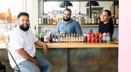 Team at Bacanora restaurant's bar