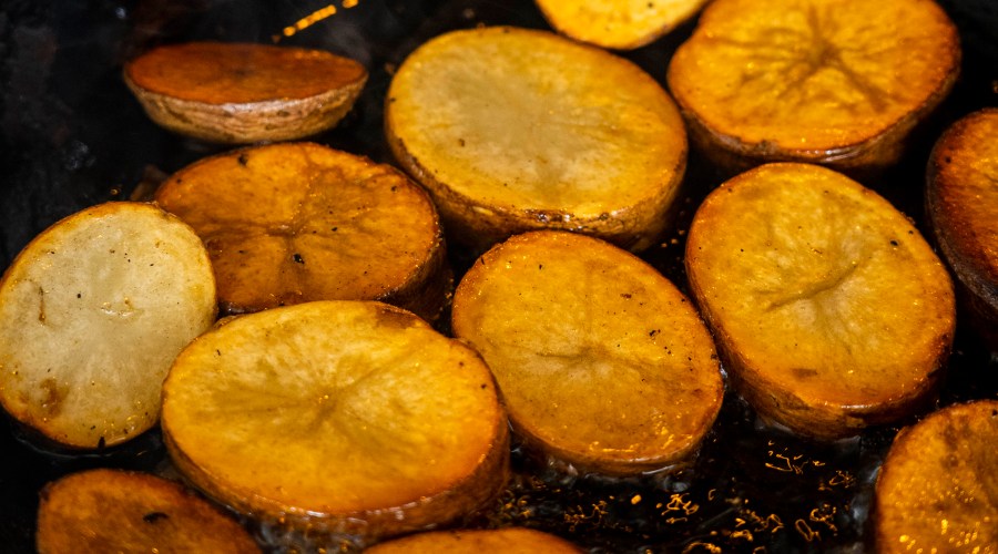 Golden brown delicious potatoes from Bacanora
