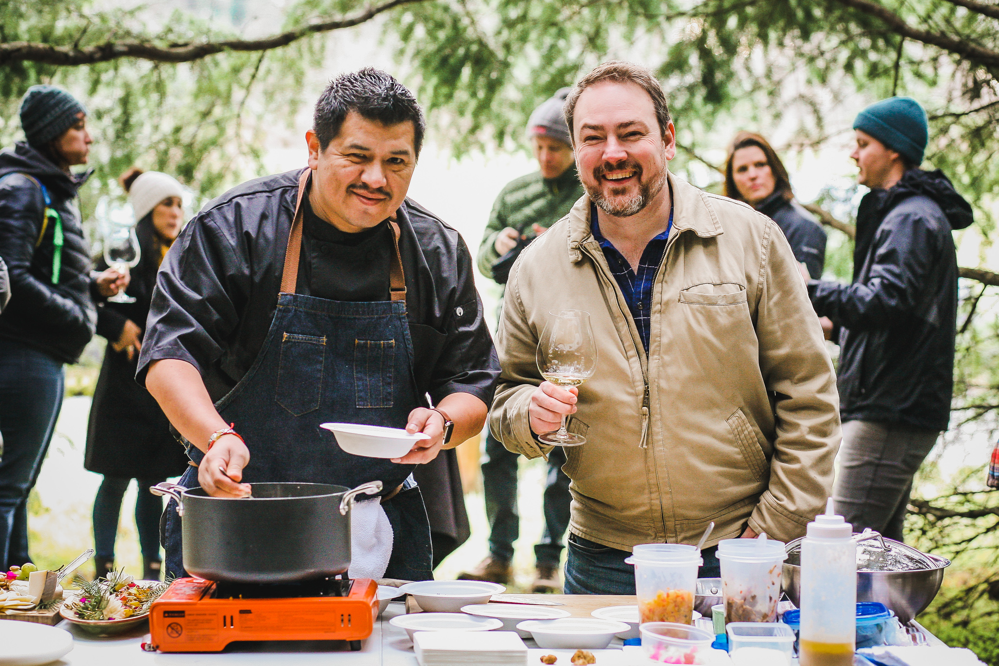 chef-erick-caballero-and-stefan-czarnecki-from-black-tie-tours-at-a-truffle-hunt-lunch