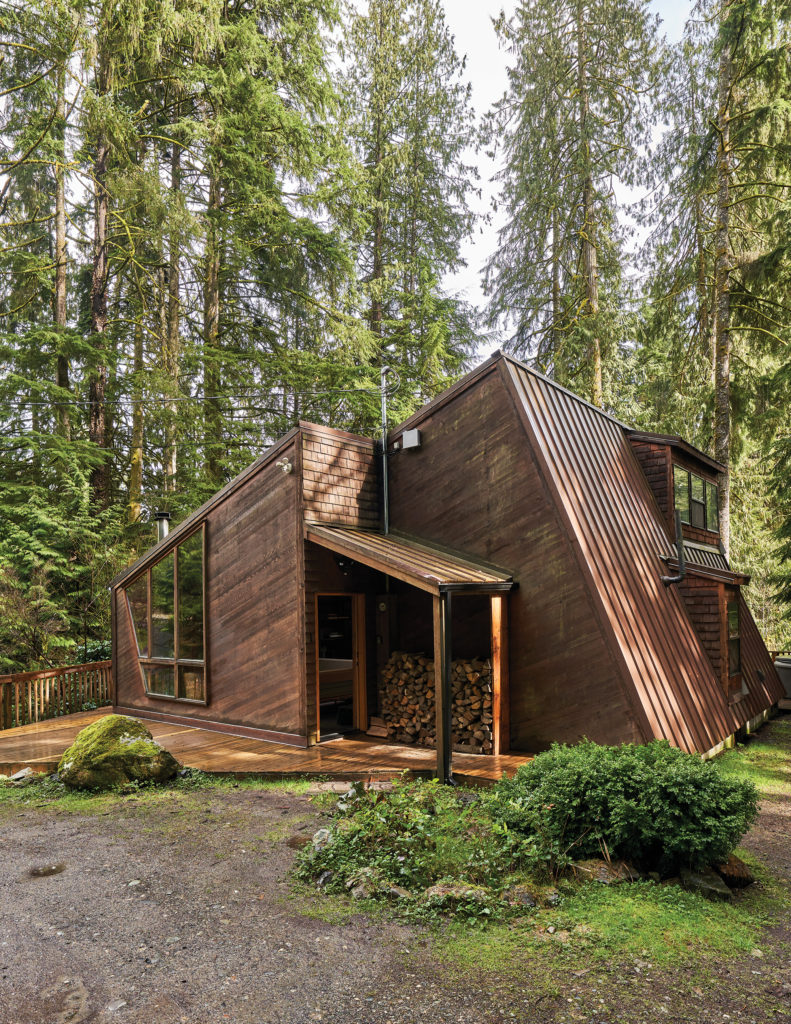 A-frame cabin exterior