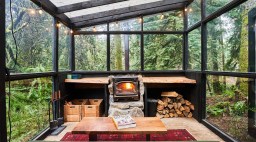 Room of windows in the Washington woods