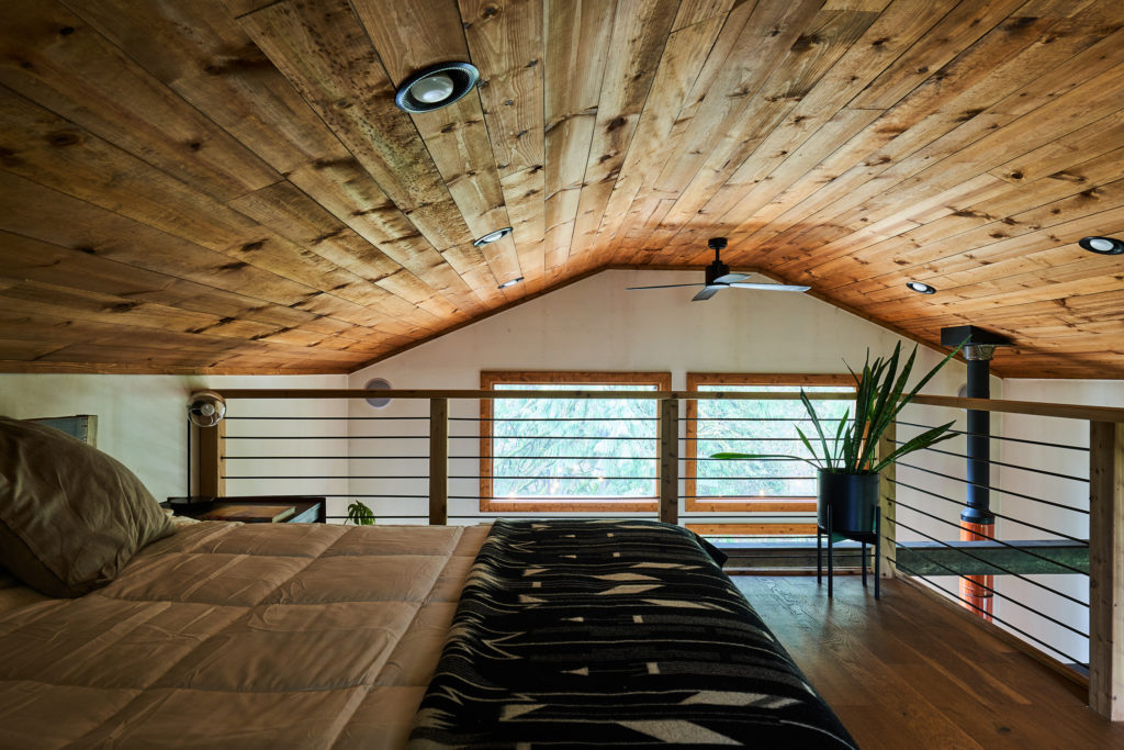 Bedroom loft at Canyon Creek Cabins