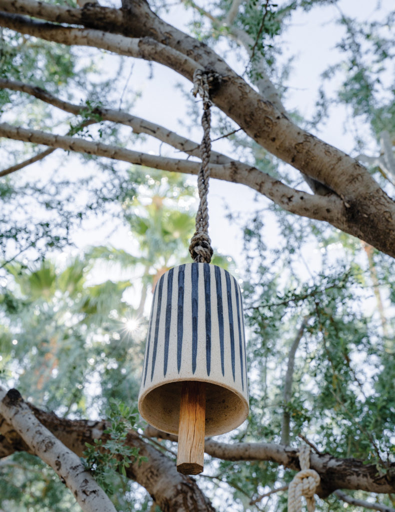 Bell in Arizona backyard