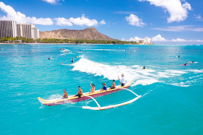 Outrigger Canoe Surfing