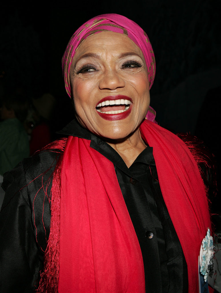 Earth Kitt wearing a headscarf