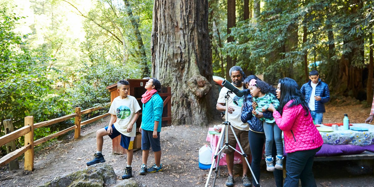 Outdoor Afro camping trip