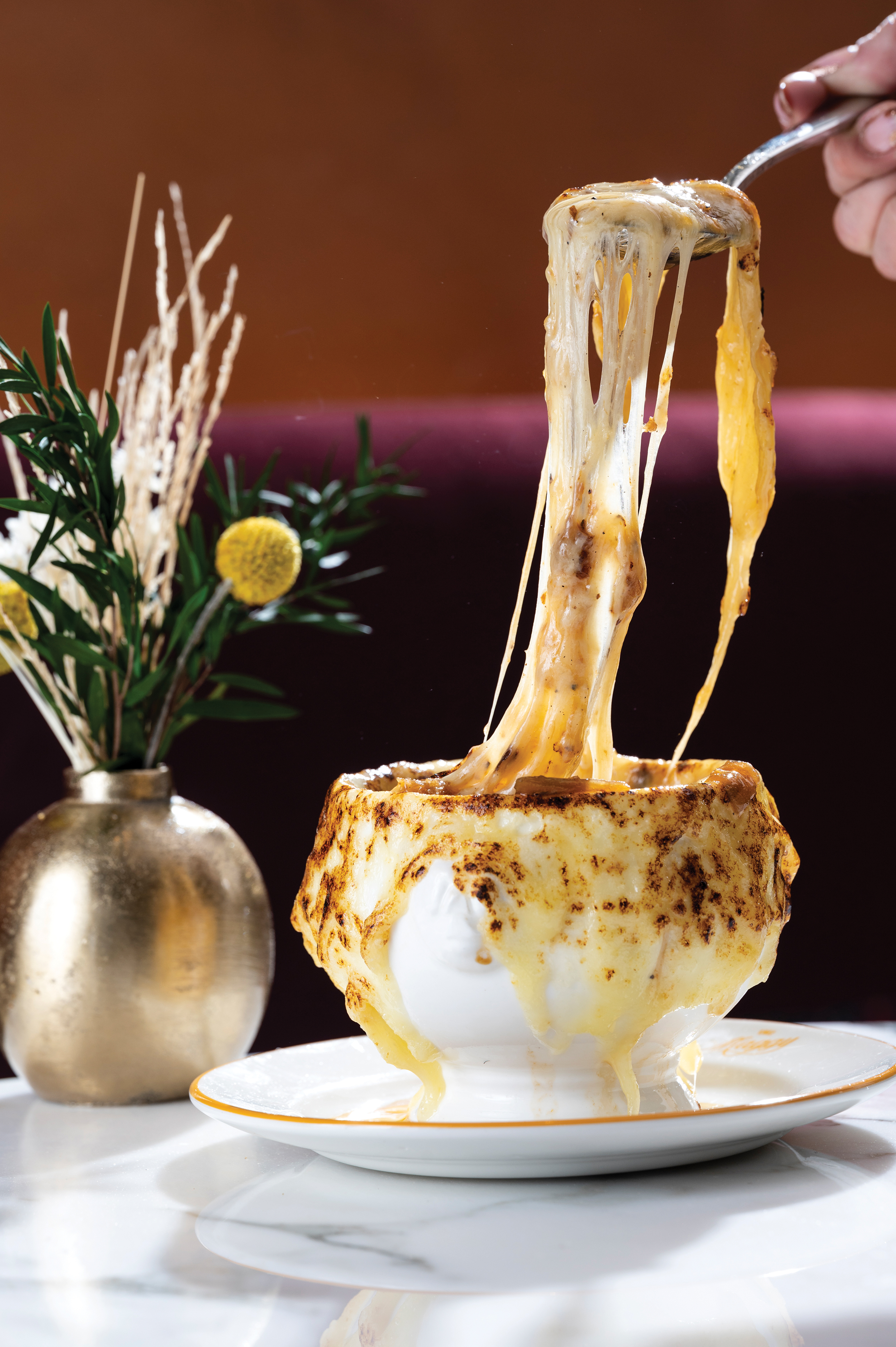 French onion soup from Thompson Denver Hotel