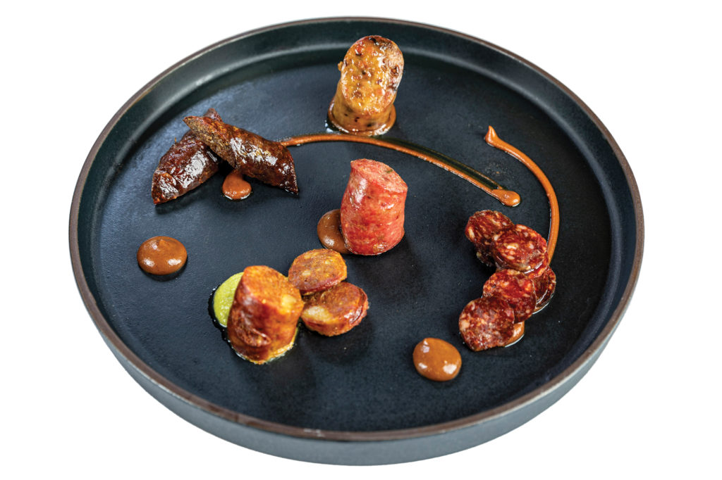 221 South Oak restaurant's plate of sausages