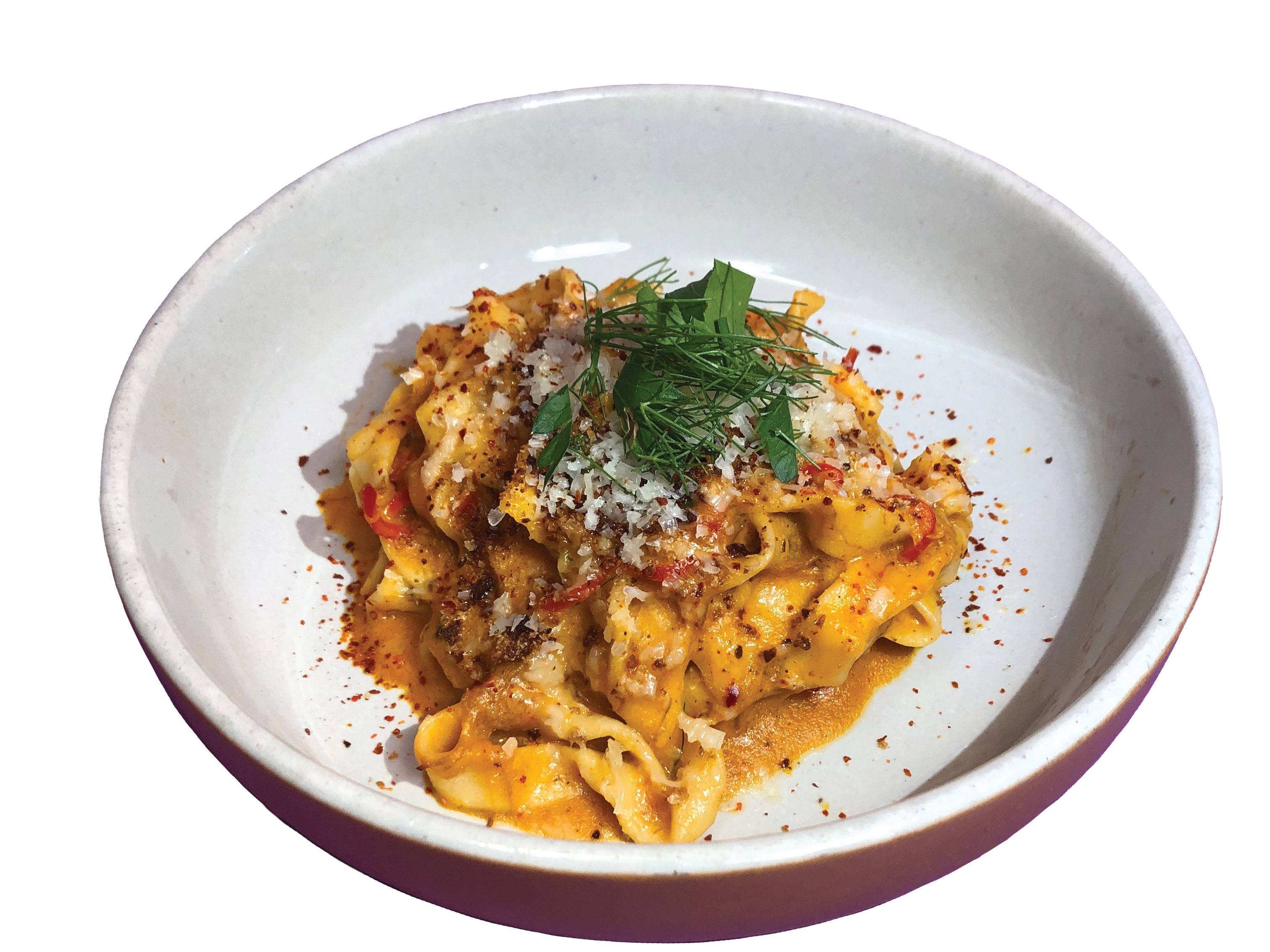 Duck confit with noodles at Mac Market in Willamette Valley, Oregon