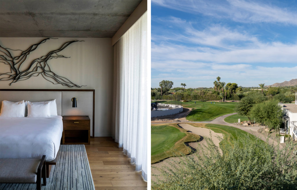 Mountain Shadows Resort Scottsdale - hotel room and golf course