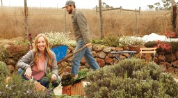 Dena and Hans Grunt in the Garden