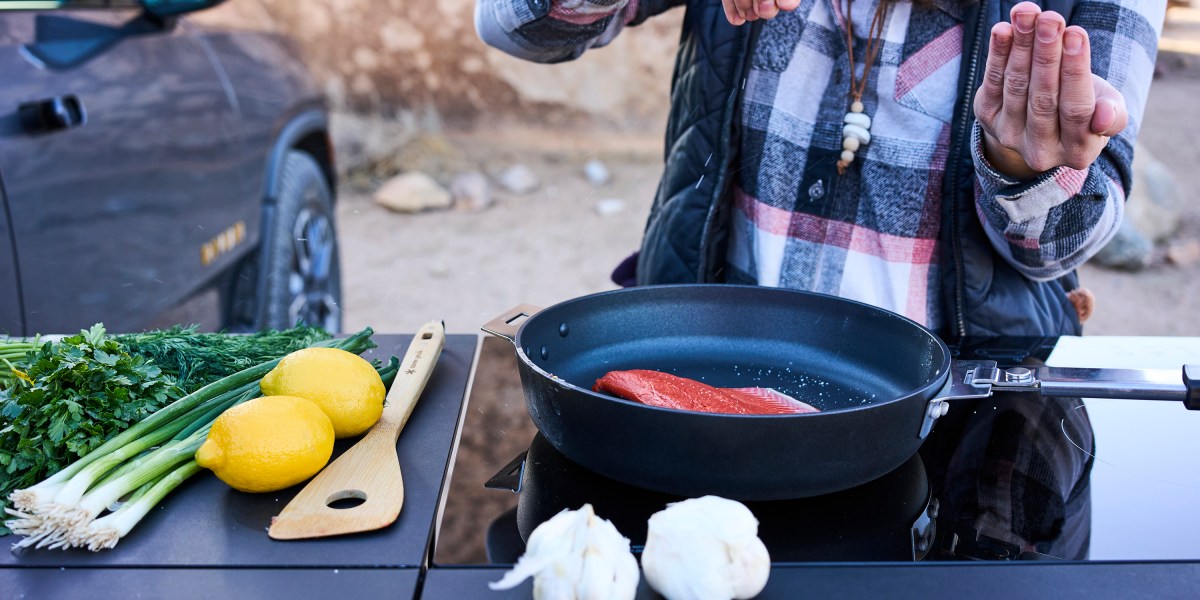 Rivian Camp Kitchen induction cooktop