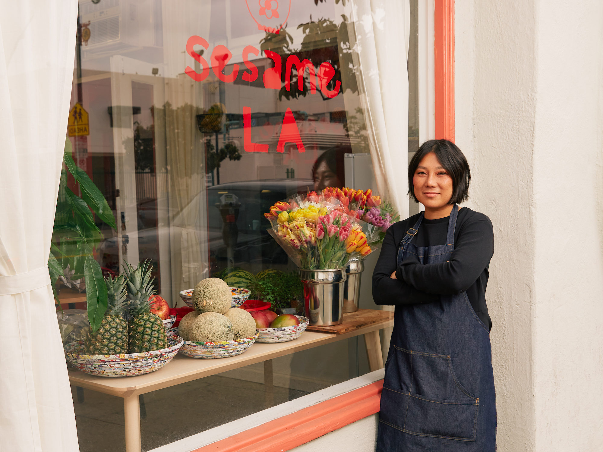 sesame la front window display