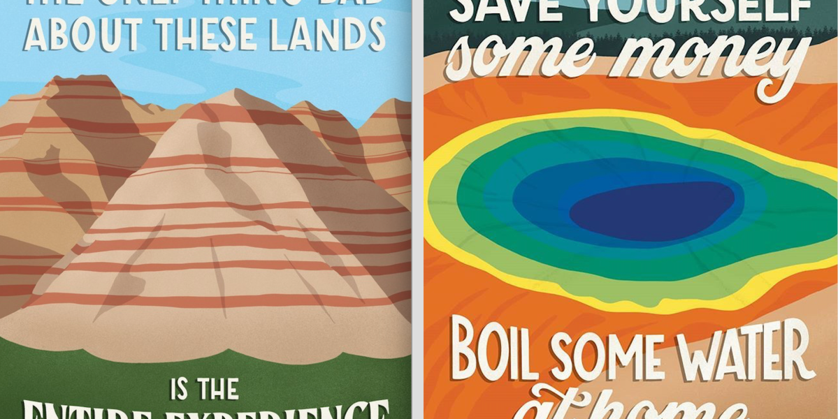 The Hilarious Souvenir National Park Posters You Didn’t Know You Needed