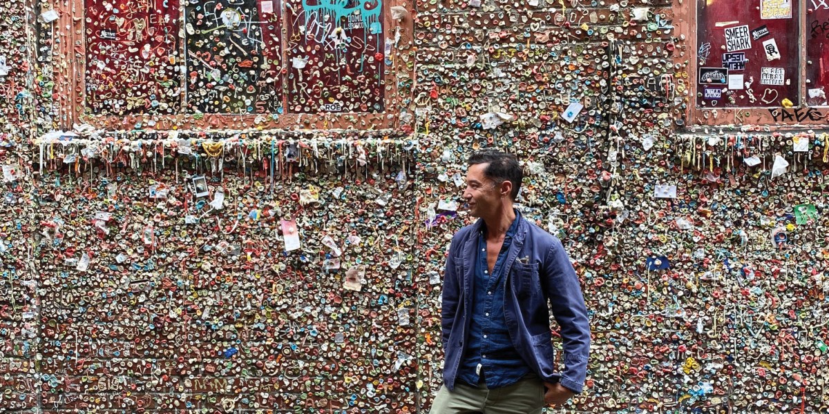 Sunset editor in chief at Seattle's gum wall