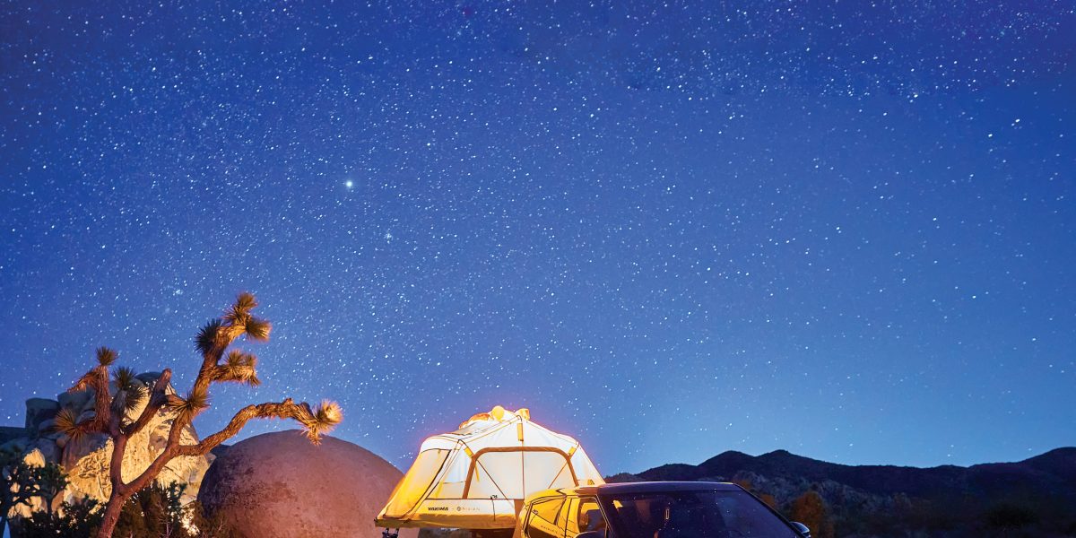 Camping site in Joshua Tree, California