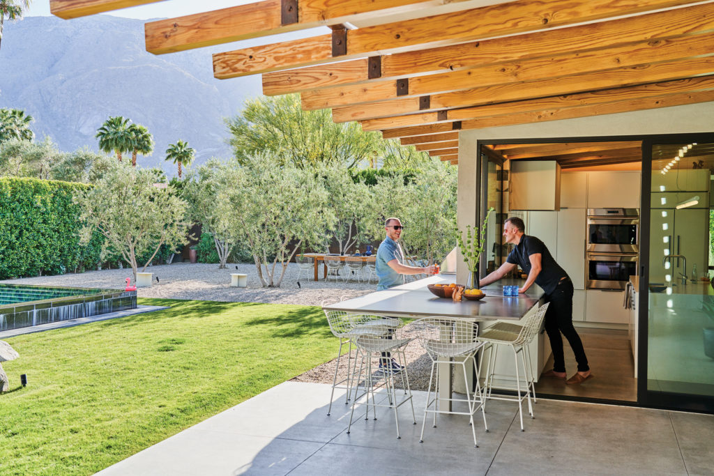 Palm Springs kitchen passthrough window