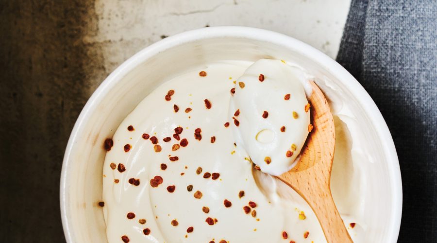 Beeswax Cream with Stone Fruit and Almond recipe from Tomo restaurant in Seattle