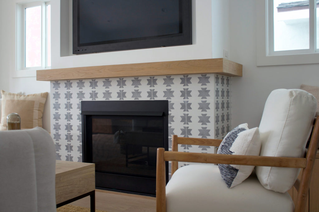 tiled fireplace LIVDEN