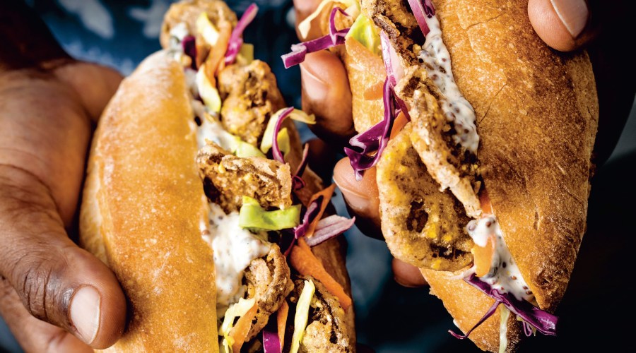 Vegetable Kingdom_Cornmeal-Fried Oyster Mushroom Po’Boy