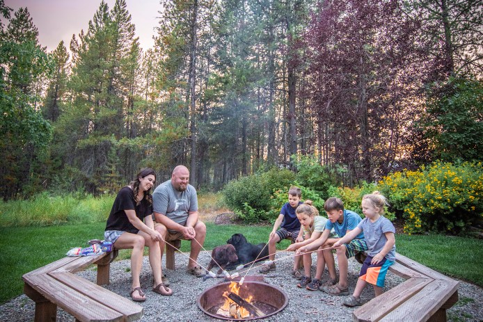 The Day family at West Glacier KOA