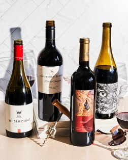 Sunset Wine Club red wine bottles