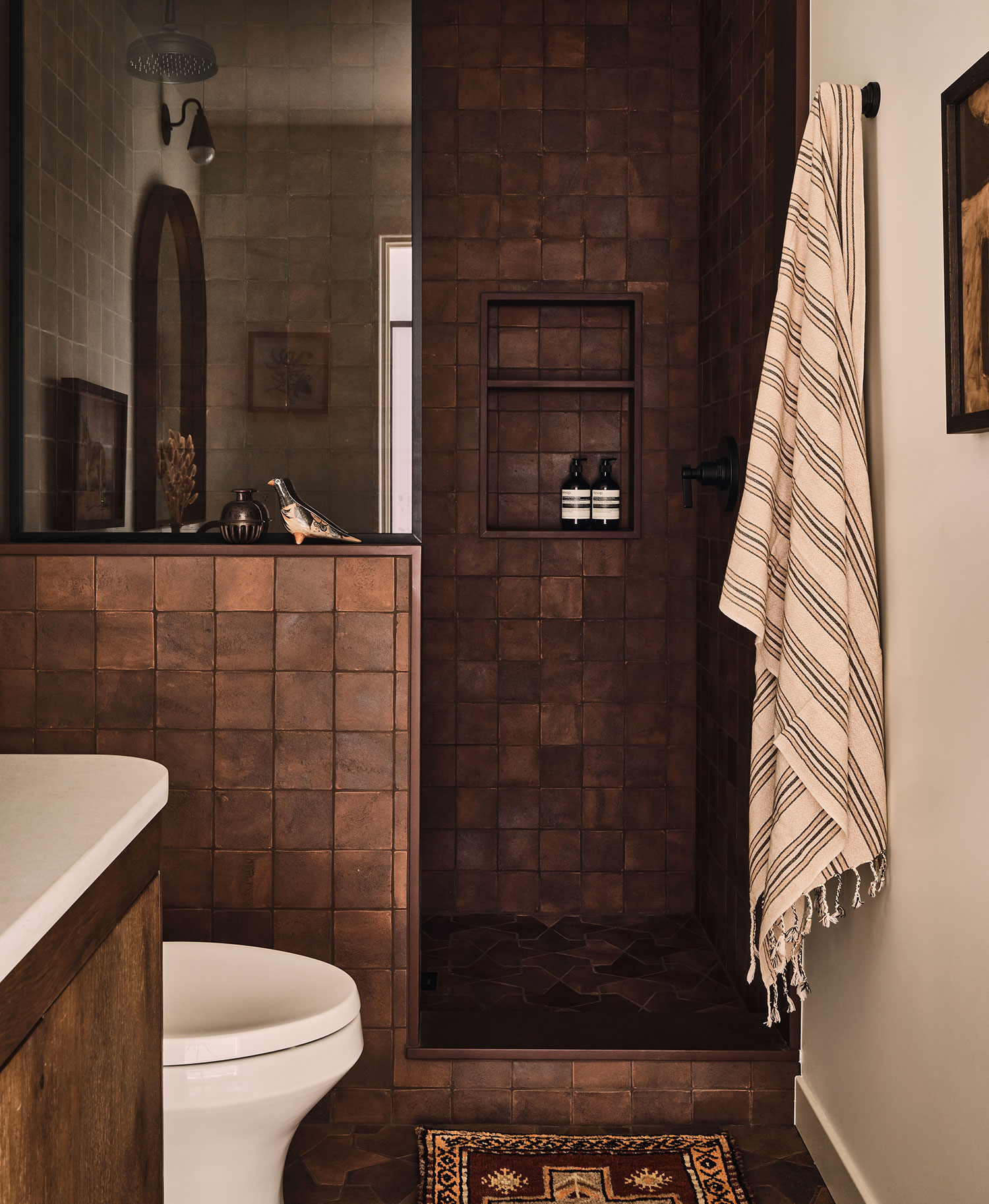 ADU Bathroom in Ojai Bungalow by Kirsten Blazek